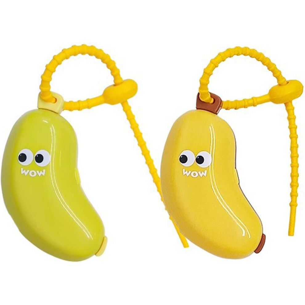 2Pcs Banana Toothbrush Head Cover - Travel Toothbrush Protector with Toothpaste Case, Portable Reusable Organizer for Electric