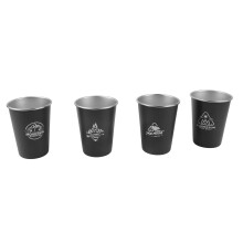 4 Stück 350 ml 304er Edelstahl Kaffeebecher Schwarz 100mmH