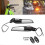 Fixed Wind Wing Rearview Mirror Spoiler with Light Motorcycle Modification 1