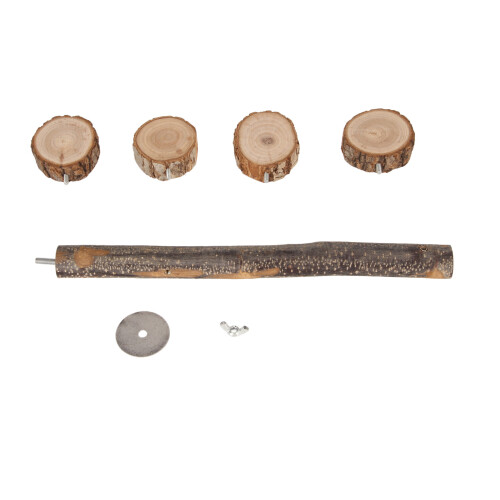 Durable Parrot Hanging Log Platform Stand Toy 30x16cm for Birds 2