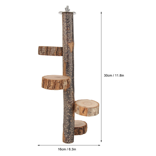 Durable Parrot Hanging Log Platform Stand Toy 30x16cm for Birds 1