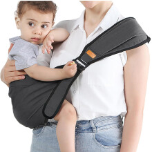 Baby Sling Baby Carrier - Lightweight Side Child Carrier for Newborns to 36 Months, Black, Multifunctional Design