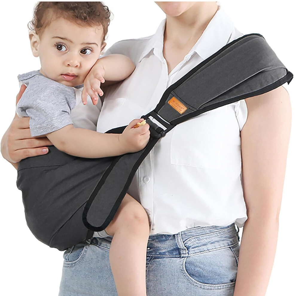 Baby Sling Baby Carrier - Lightweight Side Child Carrier for Newborns to 36 Months, Black, Multifunctional Design