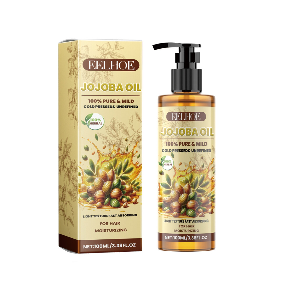 (100ml) Jojoba Hair Care Essential Oil Moisturizing and Non-greasy Softening Hair Deep Nutrition and Nutrition