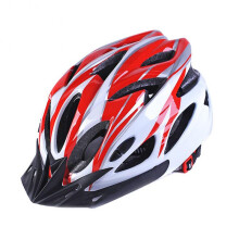 (Red White)Adult Bike Helmet Mountain Bike Integrally Molding for Bike Bicycle Cycling Men Women