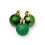 Premier 24 Mini Green Christmas Tree Baubles Ornament Glitter Gloss Mat 3cm 3
