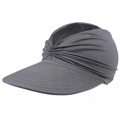(Dark Grey)Sun Protection Hat for Women Hiking Packable Foldable Design for Beach Vacation