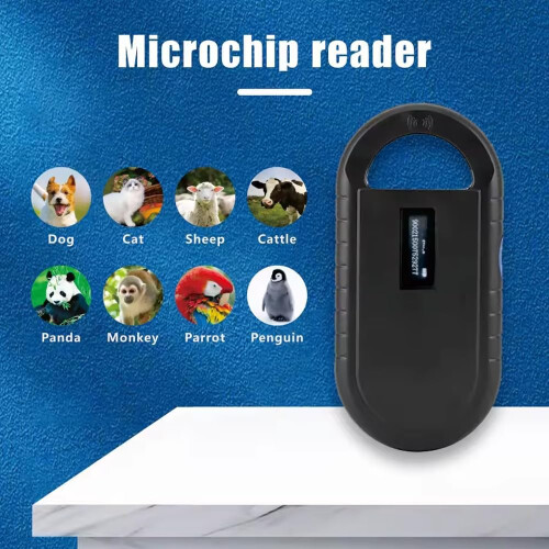 Universal Compatibility Pet Microchip Scanner, Handheld Type Pet ID Scanner 134.2KHZ RFID Chip Reader for ISO11784 / 5 FDX‑B ID64 Portble USB 2