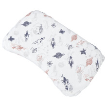 Baby Nursery Pillow 44.5x29x3cm Cotton Cartoon Wave Washable Infant Nursing