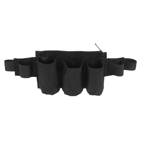 Waterproof Garden Tool Belt with 6 Pockets, Adjustable, Oxford Fabric, Black 2
