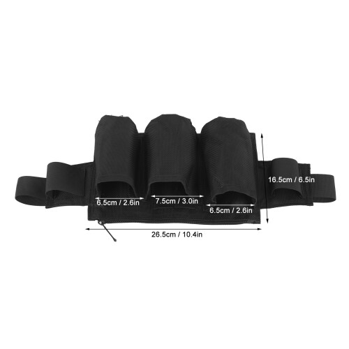 Waterproof Garden Tool Belt with 6 Pockets, Adjustable, Oxford Fabric, Black 1