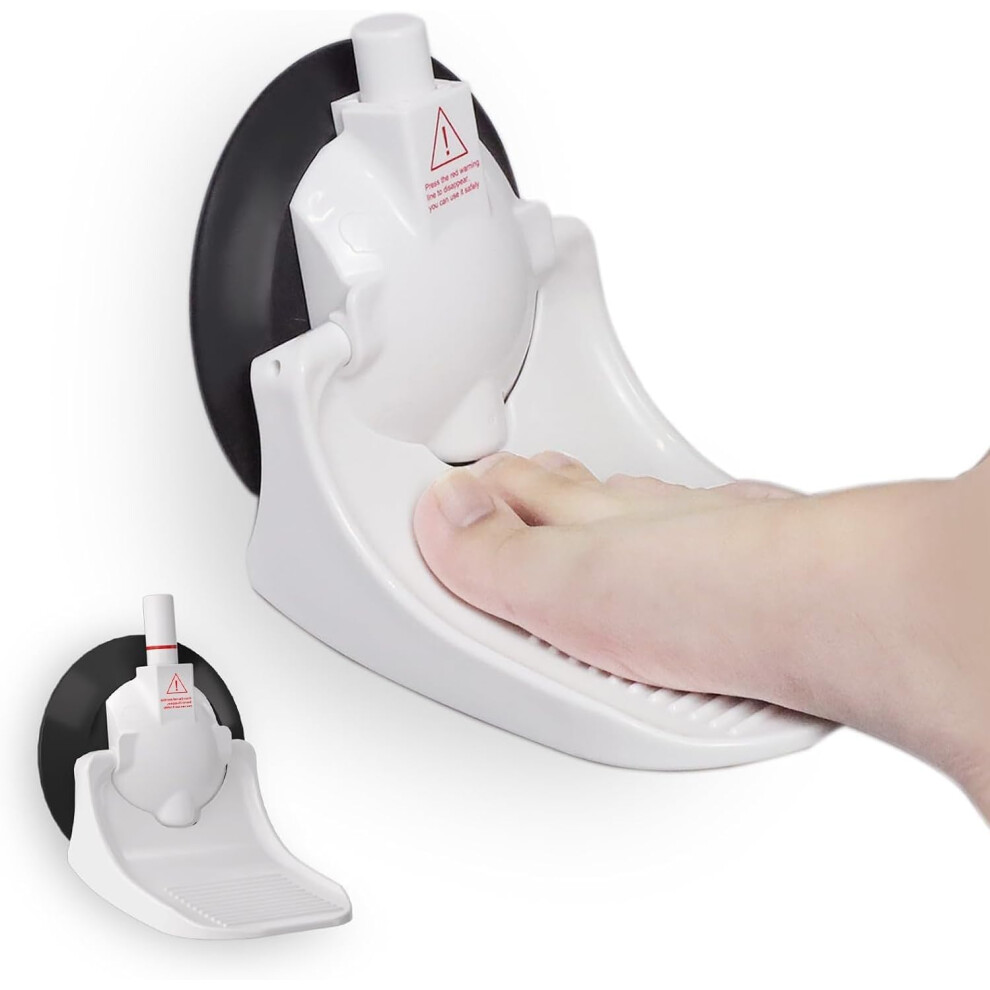 White Shower Foot Rest For Shaving Legs, Pedicure Foot Rest, Foot Stand For Inside Shower With Powerful Suction Cup, Reusable Foot Rest Shower Stoolï¼
