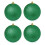 Premier 4 Large Green Christmas Baubles 10cm Hanging Glitter Tree Decoration 4