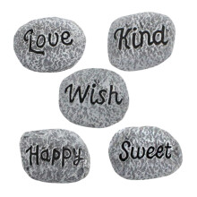 Pack of 5 Potted Plant Decorations Natural Stone Zen Garden Gravel for Aquariums Flower Pots Mini Rock Decor