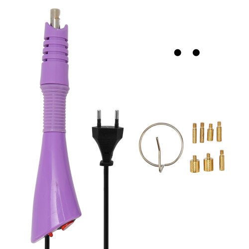 7-Spitzen-Hot-Fix-Applikator 10-12W lila Metall 1