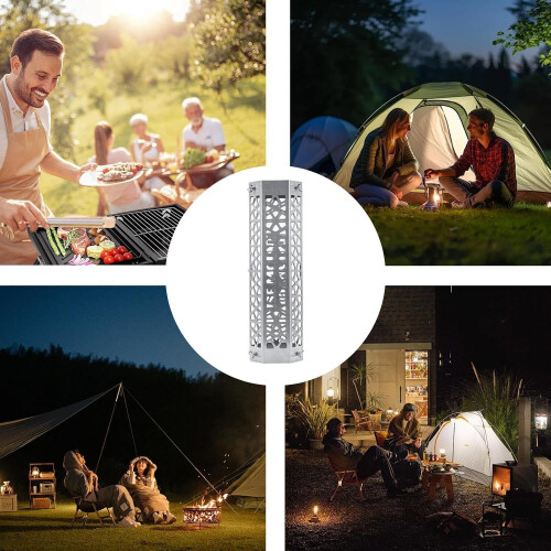 Chimney Insulation Protector Removable Outdoor Guard Hexagonal Design Compact Portable Travel Tent Use 2