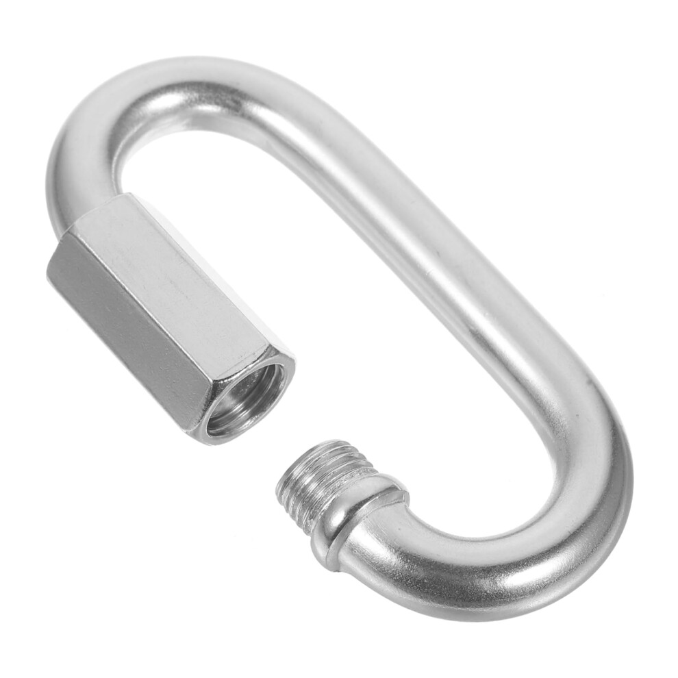 Stainless Steel Quick Connector Carabiner Chain Links M8 M10 Oval Hook Small Locking Carabiner For Secure Attachments 6276012316727
