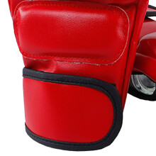 MMA-Handschuhe Halbfinger Offene Handfläche EVA-Schaum Rot Erwachsene