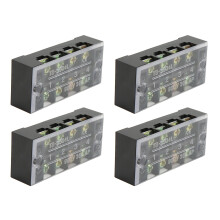 Klemmenblock 4 Stück doppelreihig Schraubklemme Klemmenleiste 600 V 35 A 4-polig