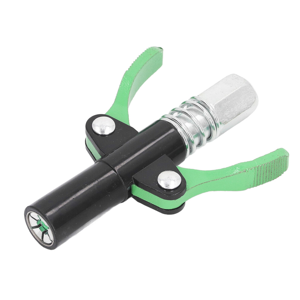 Durable Double Handle Grease Gun Coupler 6000 Psi Quick Lock Oil Injection Tip 3521338670385