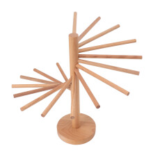Collapsible Wooden Pasta Drying Rack 18 Bars Kitchen Noodle Stand