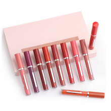 10 Stück Matt Lipgloss-Set Wasserfest, Nicht klebend, Verpackt, Geringer Glanz, Lippenstift, Kosmetik