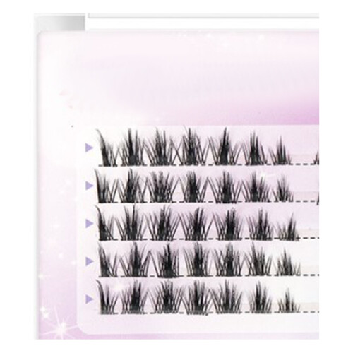 5 Reihen falscher Wimpern-Cluster, lebensecht weich 2