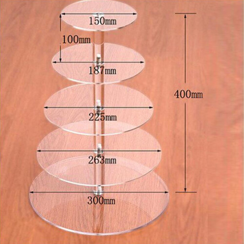 Cupcake-Ständer 5-Tier transparentes Acryl-Display 2