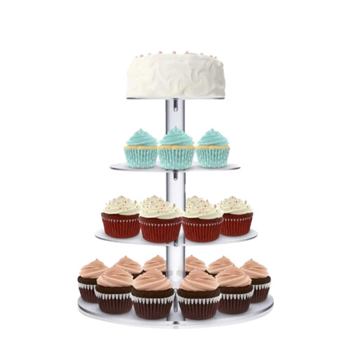 4-stöckiger transparenter Acryl-Cupcake-Stand, stabil 2