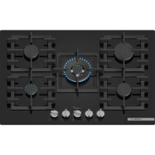 Bosch Series 6 PPQ7A6I40 75cm Gas Hob 5 Burners Tempered Glass - Black