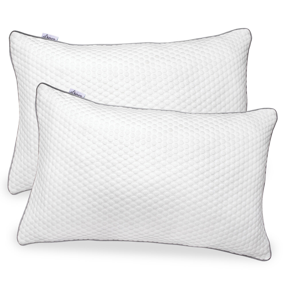 Aamira (2 Pack) Pillow Orthopaedic Shredded Memory Foam Bed Pillow