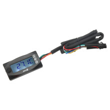 4-in-1 Motorradspannungs-, Temperatur-, Zeit- und Wassertemperatur-, ÖltTemperaturanzeige, DC 12V, universell für Motorräder, M12x1.5