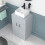 NES Home Nes Home Matte Grey 500mm Bathroom Doors Vanity Unit Rectangle Ceramic Basin 5