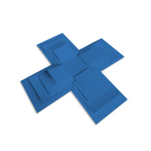 5-Ebenen Snack-Explosionsbox 19,5 19,5 18,5 cm blau