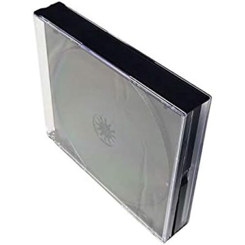 4 CD Empty Thick Cassette Cases for Storage and Organization, Durable Plastic, Clear Color, Fits Standard CDs 2