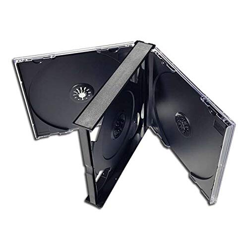 4 CD Empty Thick Cassette Cases for Storage and Organization, Durable Plastic, Clear Color, Fits Standard CDs