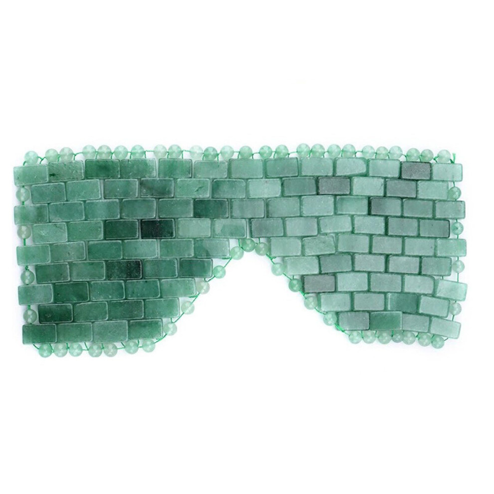 Jade Eyelids Set with Jade Roller, Rose Quartz Eyelid Massage Tool, Aventurine Eye Mask and Face Scraper