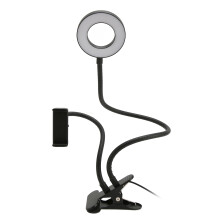 Selfie-Ringlicht 12 W 65 cm Schwarz 9 cm Kopf