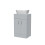 NES Home Nes Home Matte Grey 500mm Bathroom Doors Vanity Unit Rounded Rectangle Basin 2