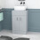 NES Home Nes Home Matte Grey 500mm Bathroom Doors Vanity Unit Rounded Rectangle Basin 3