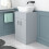 NES Home Nes Home Matte Grey 500mm Bathroom Doors Vanity Unit Rounded Rectangle Basin 4