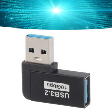 USB 3.2 F-M Adapter 90 Knick High-Speed Silber
