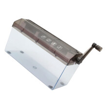 Manual Paper Shredder for Home Use - Portable Hand-Crank Shredder for A4 Documents and Financial Receipts - Compact Design in Black