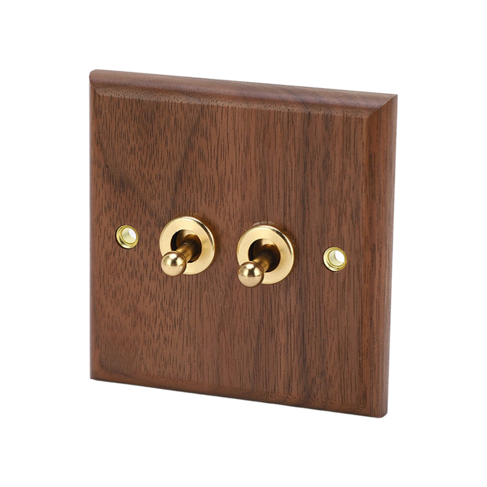 Corrosion-Resistant Toggle Switch With Natural Walnut Panel 50Hz 250V 5021338686655