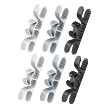 Pack of 6 Self-Adhesive Kitchen Cable Winders Wire Organiser Devices for Kitchen Appliance Cables, Durable and Easy to Use
