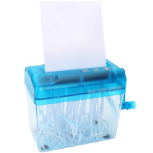 Portable File Shredder Mini Hand Crank, Straight Cut for Home and Office, Compact Size for Documents Destruction