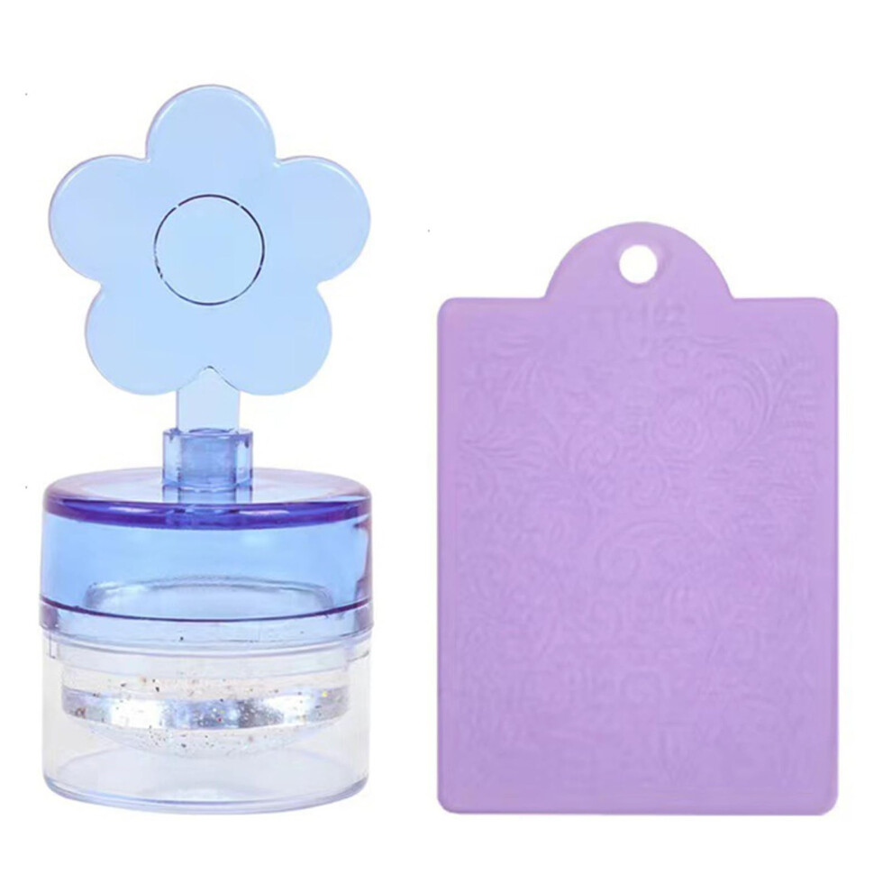 Nail Stamper Jelly Silicone Print Nail Polish Stamp for French Tips with Scraper Manicure Stencil and Template Set