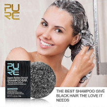 Purc Bamboo Charcoal Shampoo Extraction Soap Shampoo Soap Foam Rich Nourishing Refreshing Glossy Bamboo Charcoal Shampoo Soap