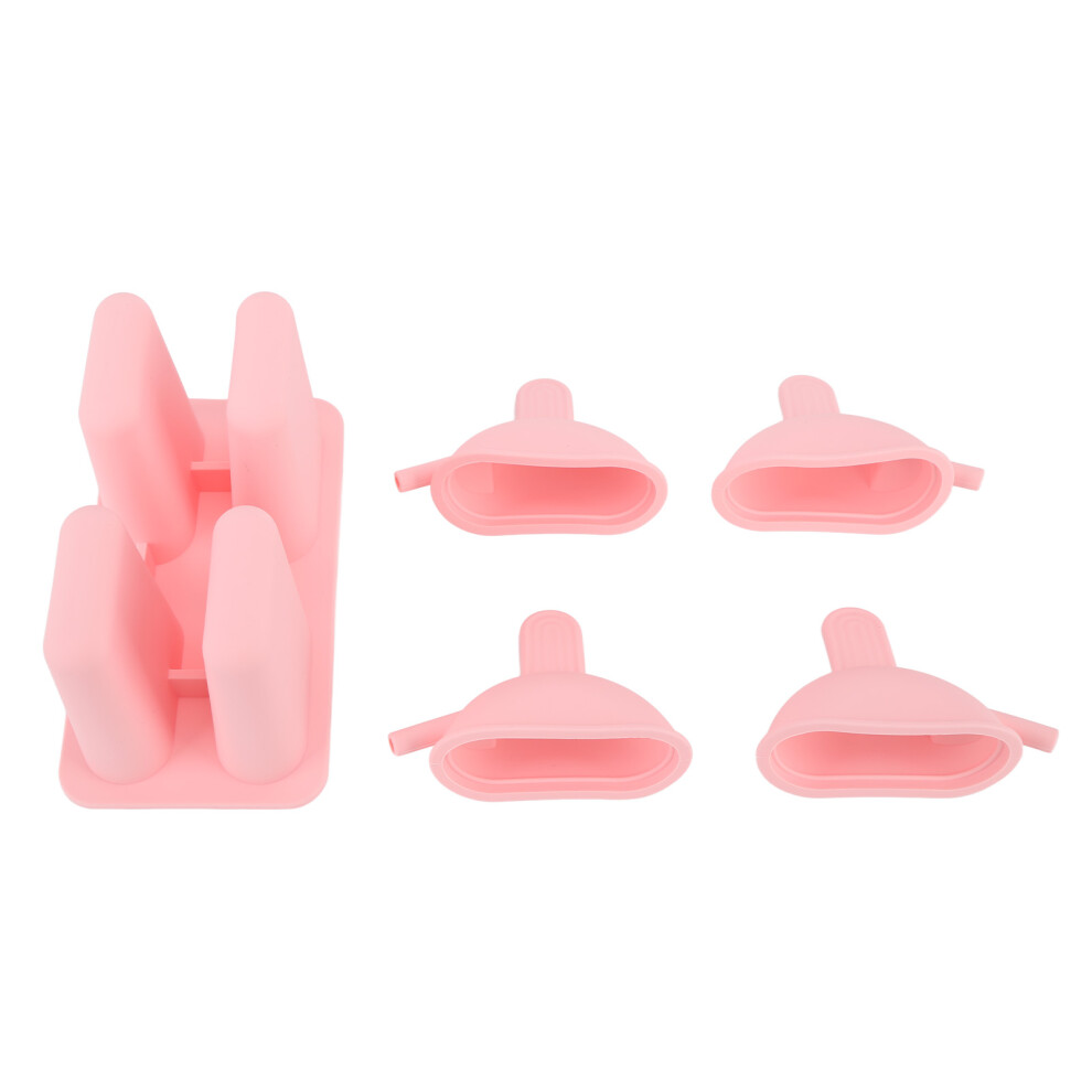 Silicone Ice Cream Mold with 50 Sticks, Pink, Portable & DIY