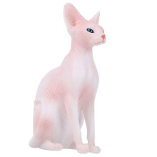 Hairless Cat Model Simulation Hand-Painted Desktop Decoration Toy for Collectors and Educators PL127-1562